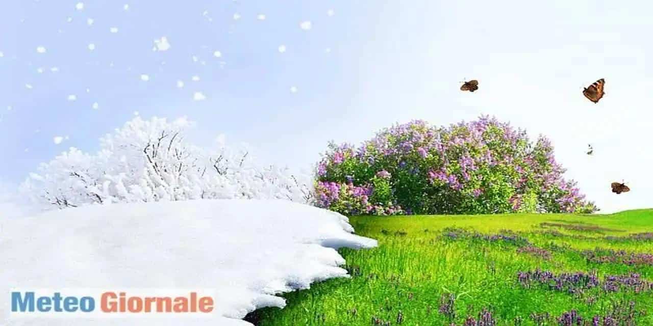 Neve in paesaggi già primaverili