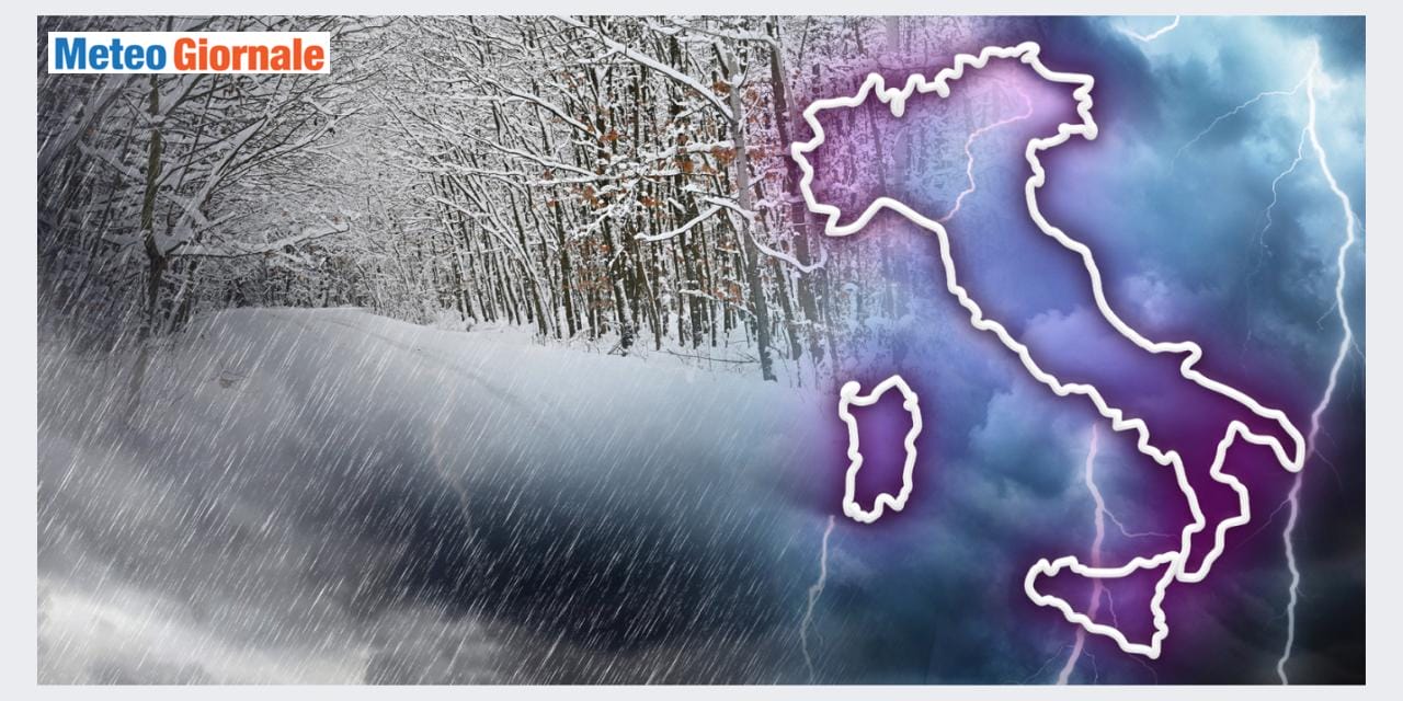 Meteo: ciclone in arrivo che porterà PIOGGIA e NEVE, i dettagli