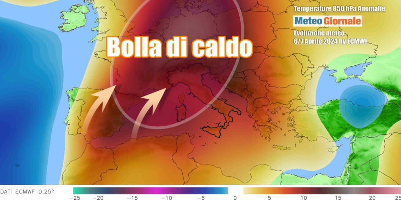 Grande caldo in buona parte d'Europa