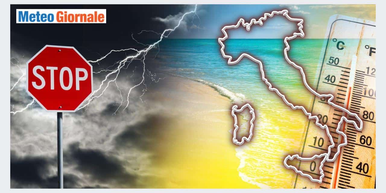 Weekend di solleone e qualche temporale solo sulle Alpi