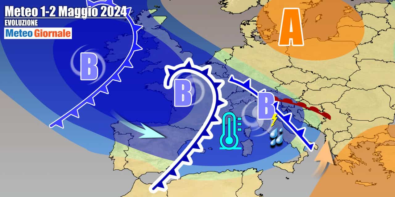 Maggio inizierà male, con molti temporali