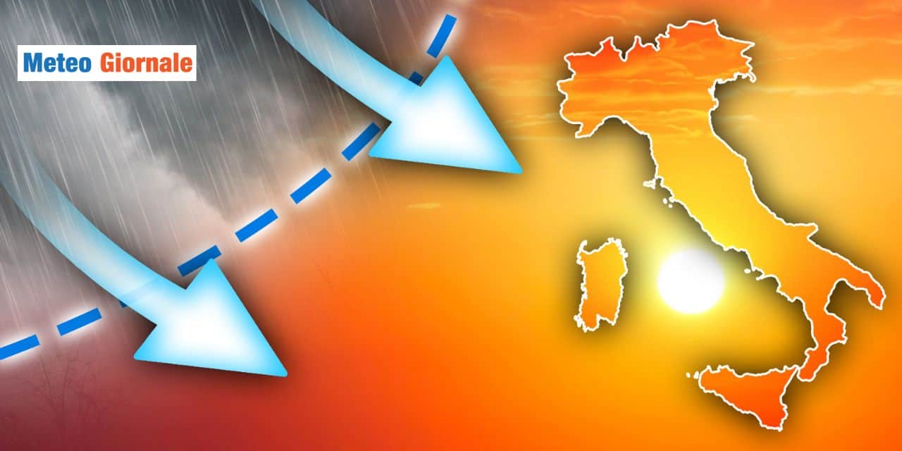 meteo caldo spazzato dai temporali