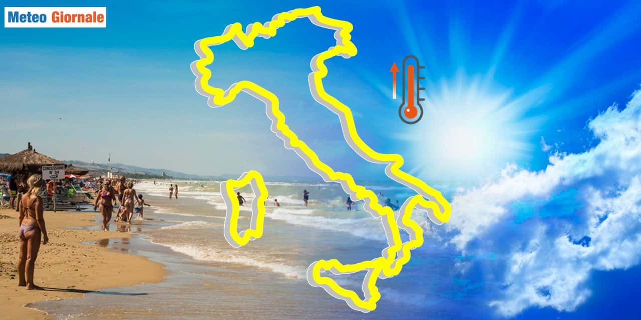 meteo caldo weekend