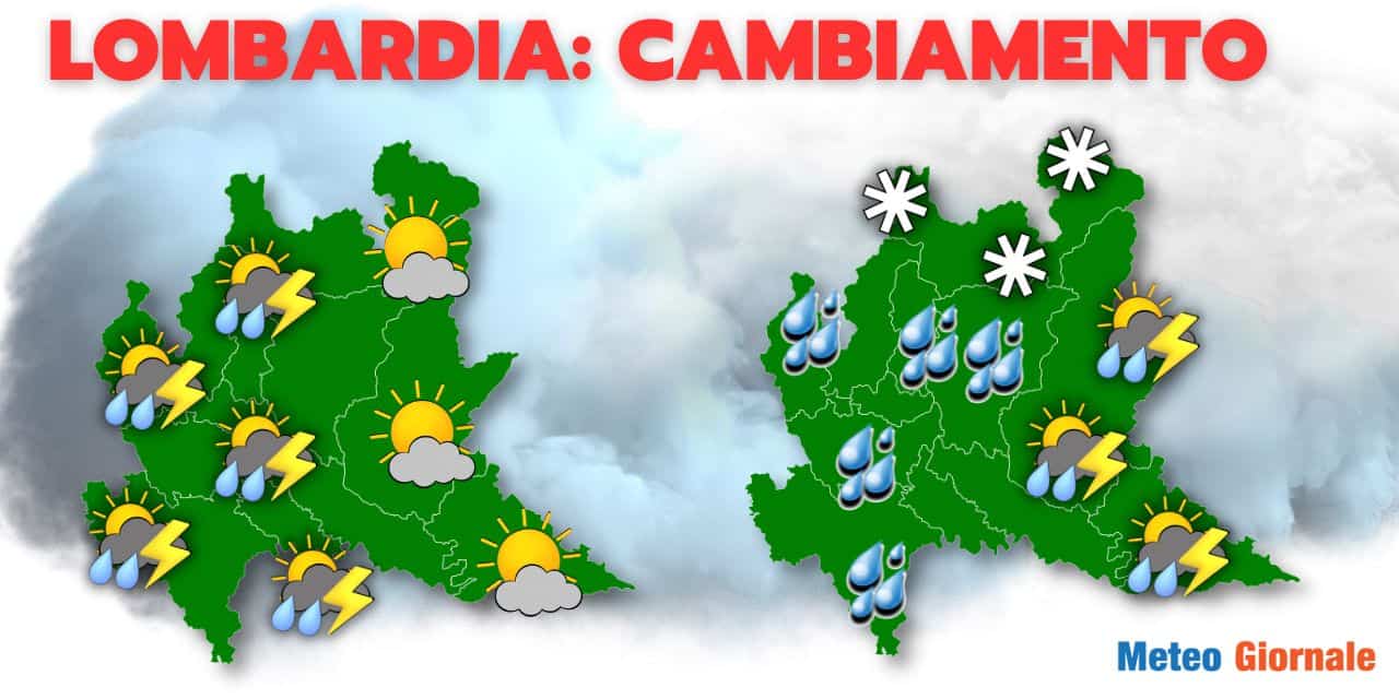 Meteo Lombardia, dal caldo i temporali intensi. Neve sulle Alpi. Rischio di grandine