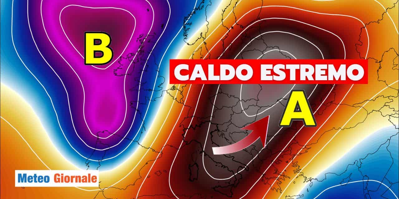 meteo rosso fuoco caldo italia europa