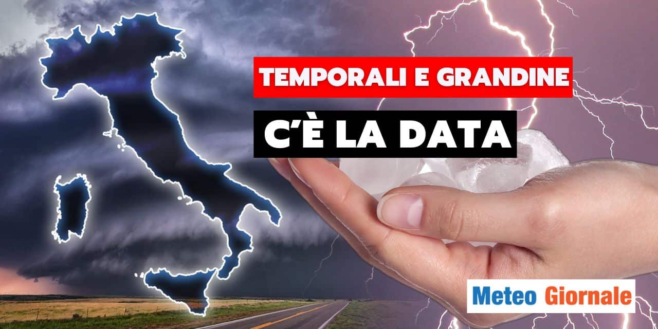 meteo temporali grandine la data