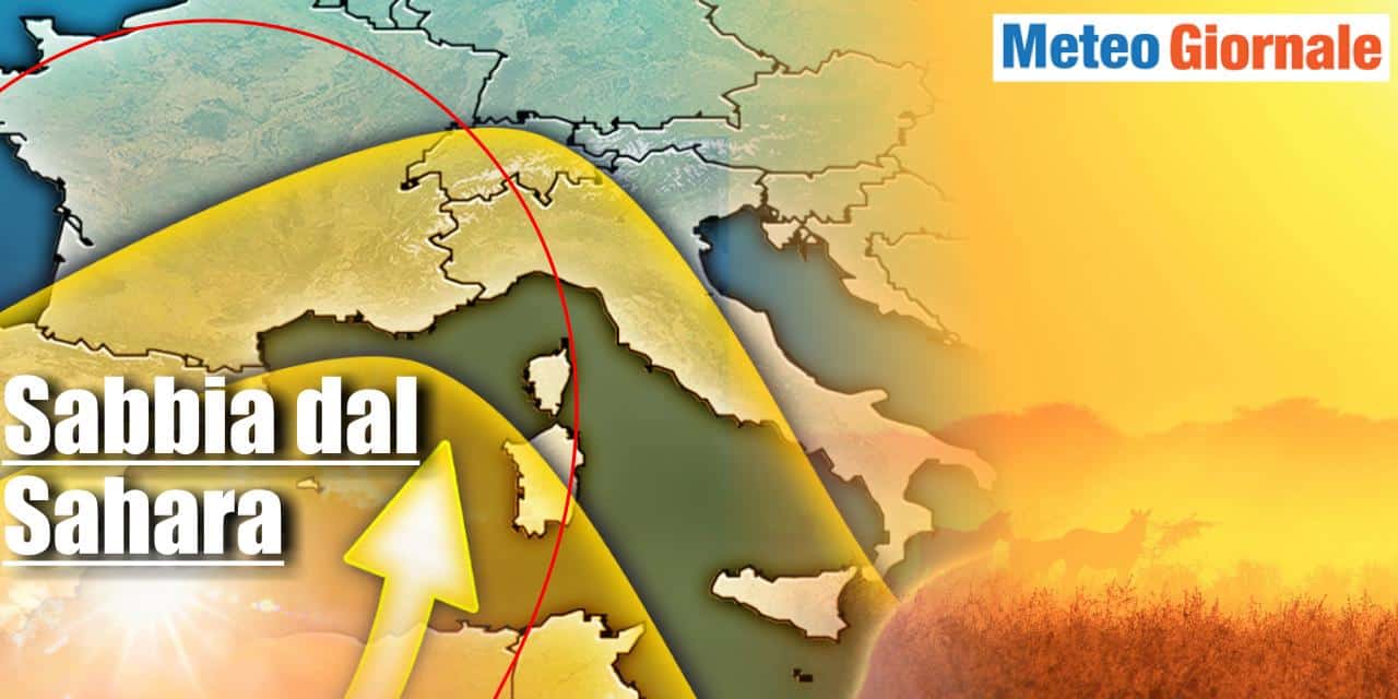 Sabbia africana torna anche verso l'Italia