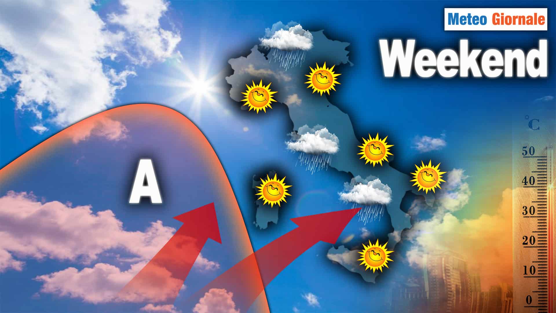 Meteo: Weekend tra Sole, Caldo in aumento e qualche Acquazzone guastafeste