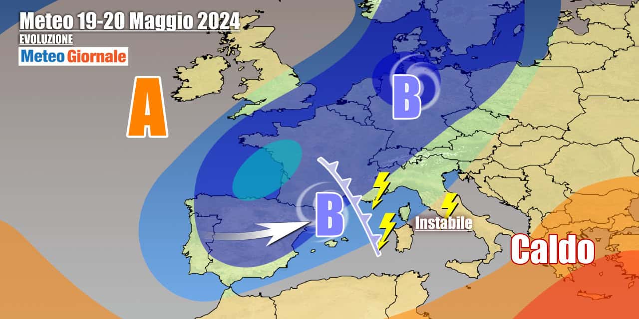 Non si prevede nulla di buono nemmeno per l'inizio della prossima settimana