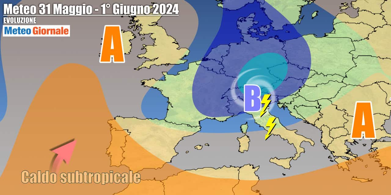 Maggio finirà col maltempo su parte d'Italia