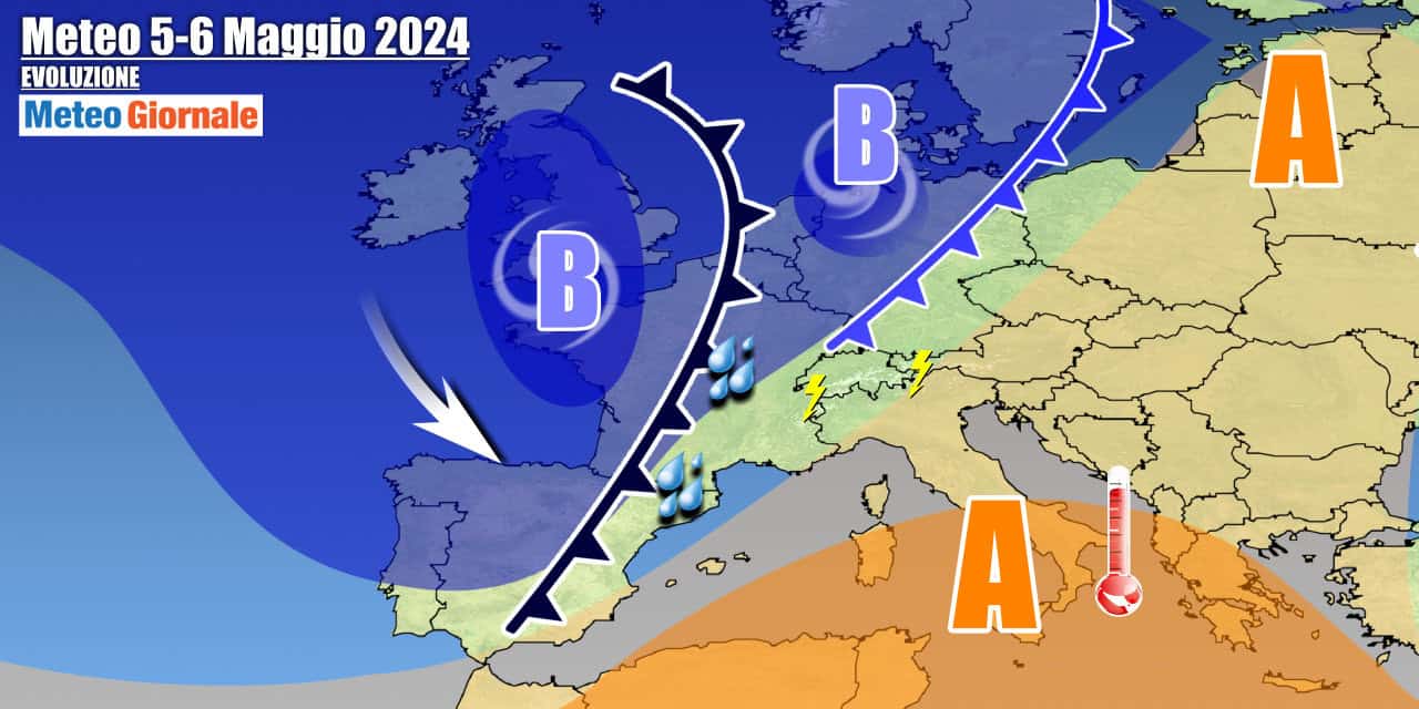 Nuova fase turbolenta da martedì 7 Maggio