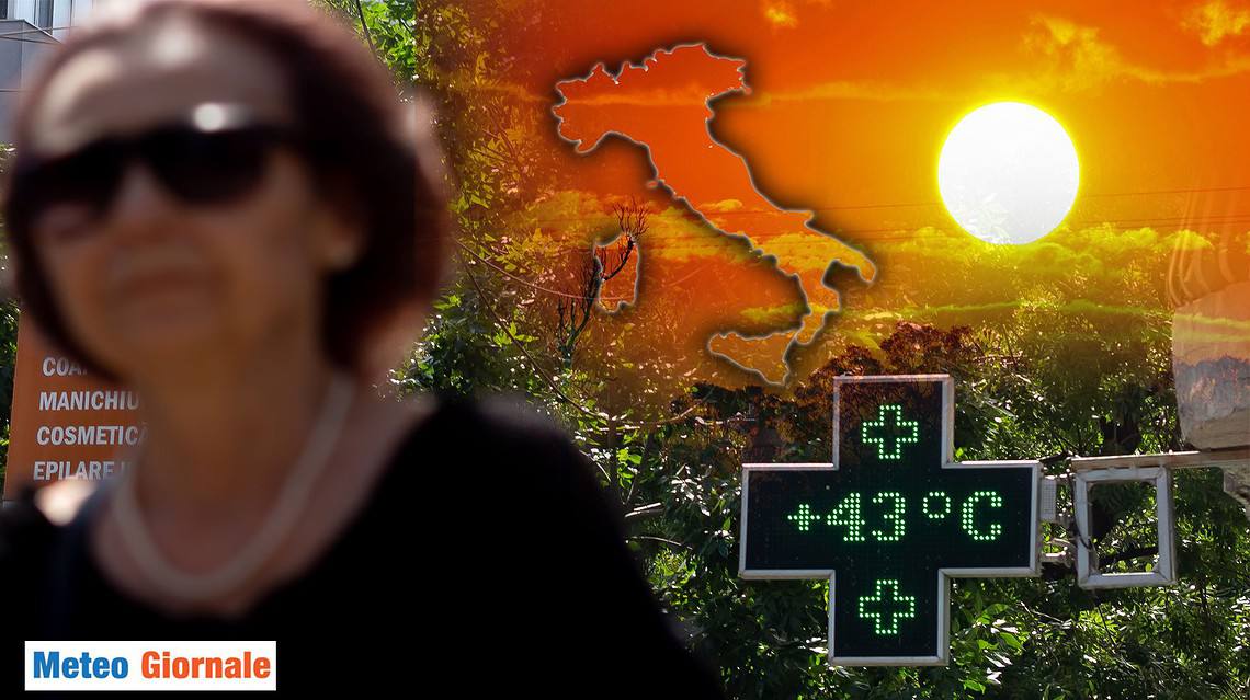 meteo con ondata di caldo africano a giugno 20