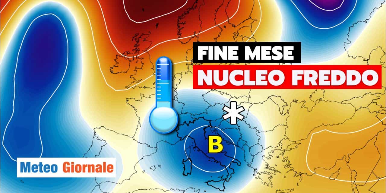 nucleo freddo fine mese neve meteo 1605