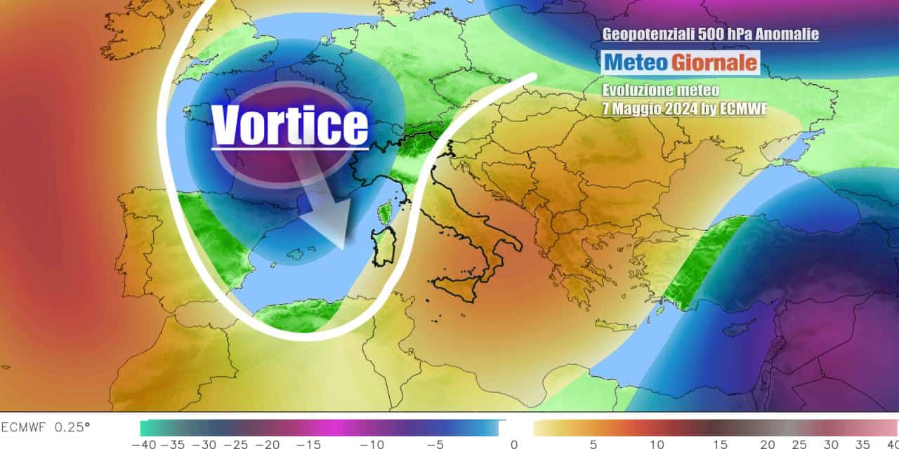 Meteo prossima settimana: goccia fredda in arrivo, con tempeste e grandine