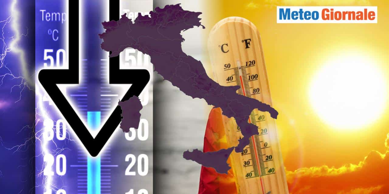 Prima il caldo e poi il crollo termico a suon di temporali