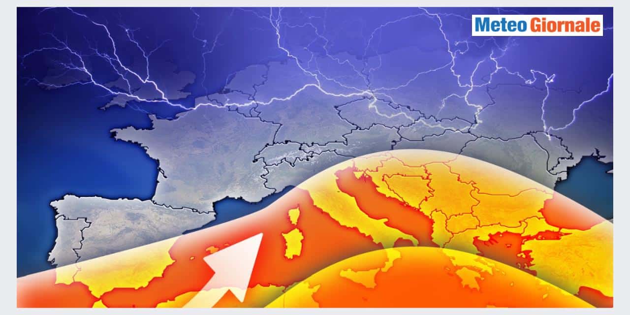 Meteo: CALDO subito 40°C al SUD, ma al Nord TEMPORALI e grandine