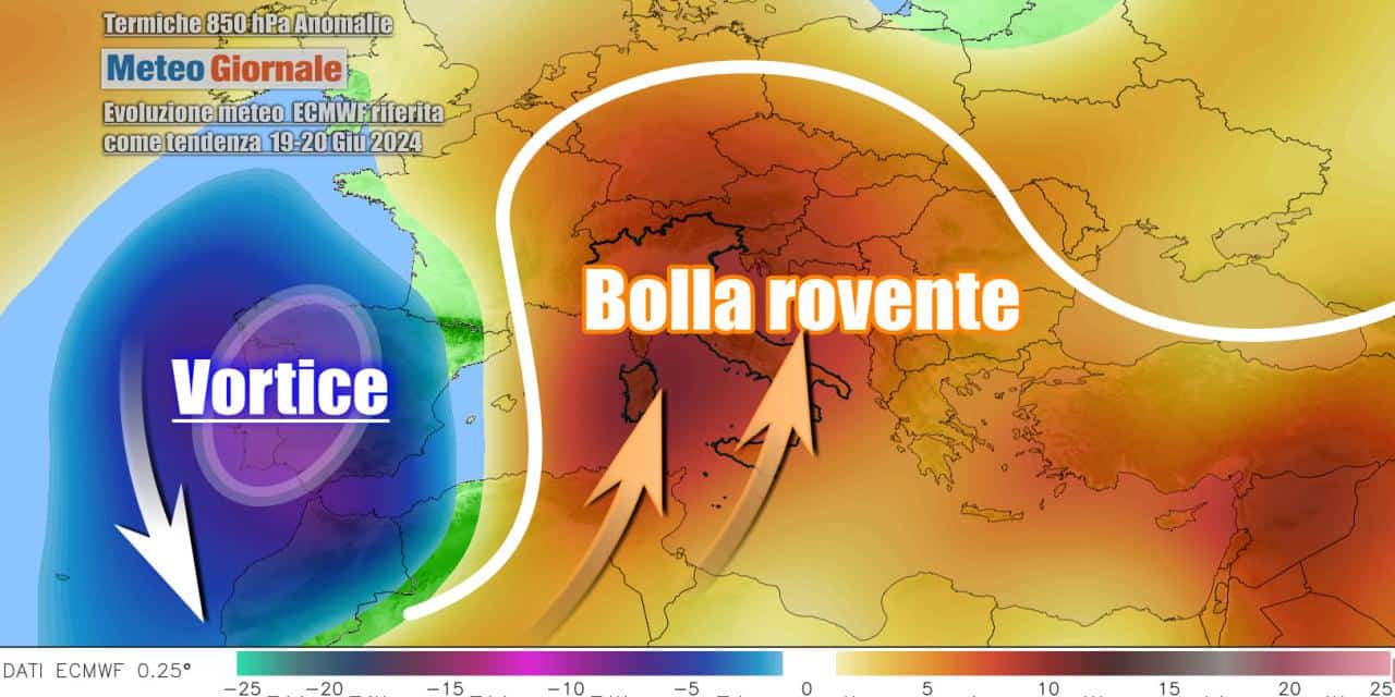 Il caldo sarà forte e potrebbe insistere anche dopo il 20 Giugno