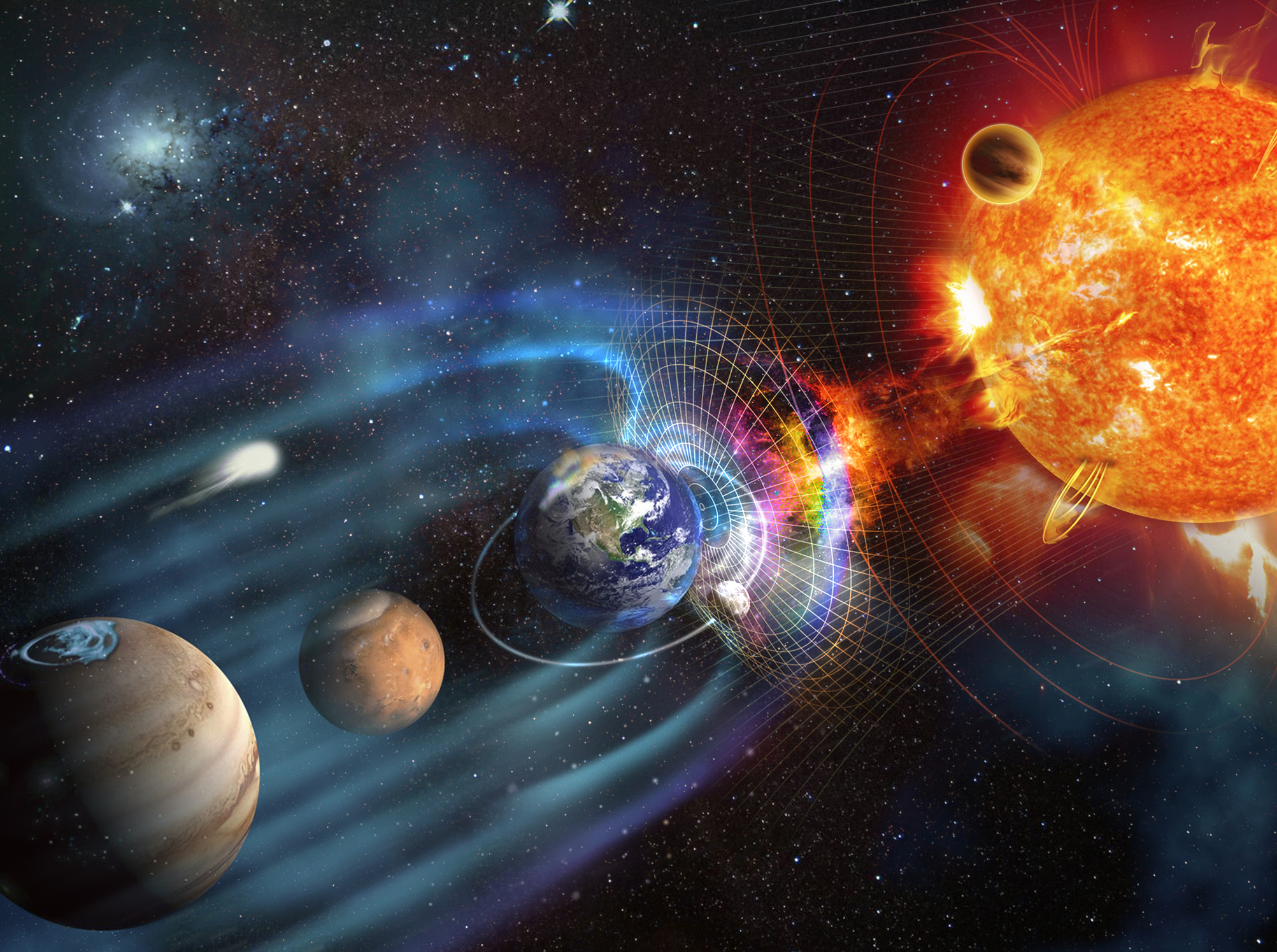 I rapidi cambiamenti del campo magnetico terrestre e l’asimmetria tra i poli nord e sud