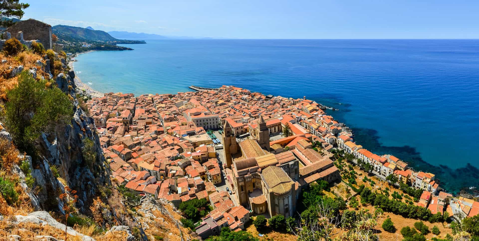cefalu panorama da alto
