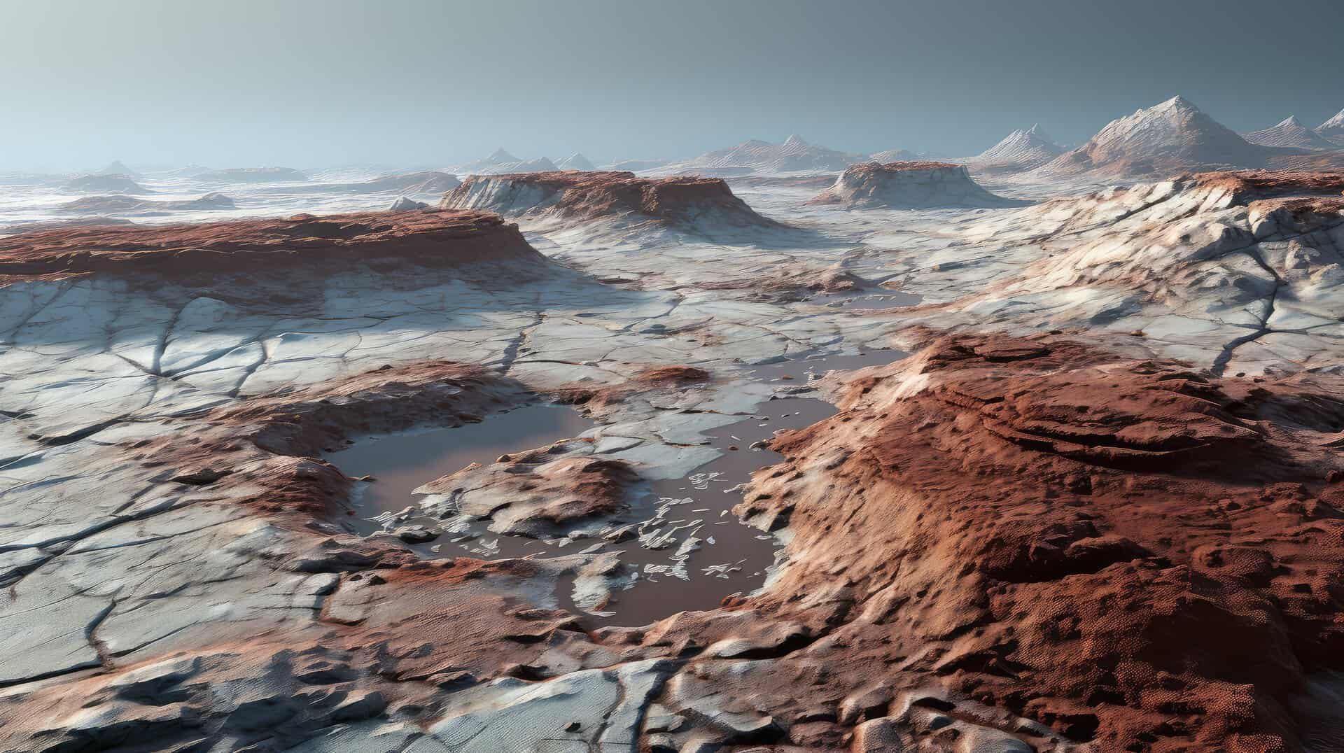 Un lago salato sotto il Polo Sud di Marte? Uno nuovo studio solleva dubbi