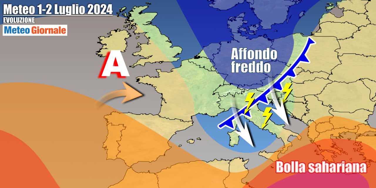 Meteo Italia: cambia tutto da inizio settimana, temporali e crollo termico