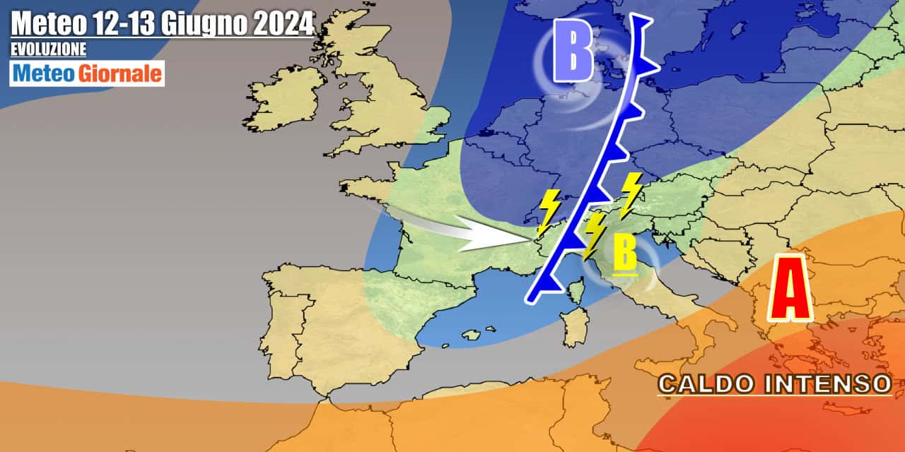 Fino a metà settimana Italia divisa in due