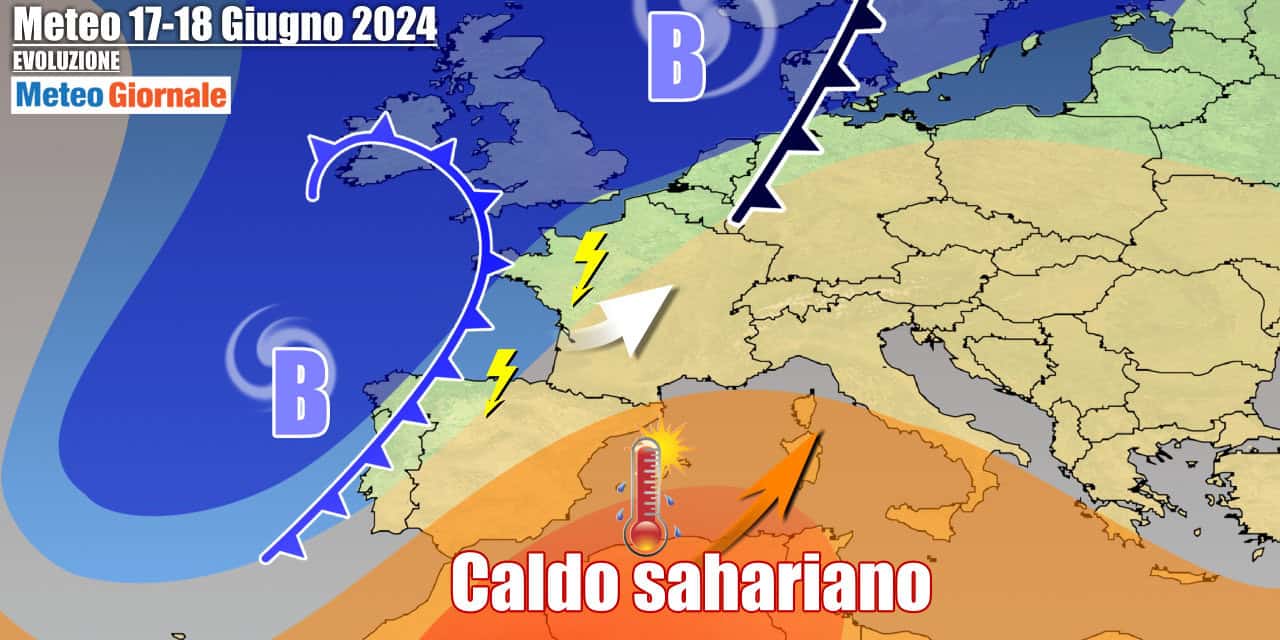 Arriva il grande caldo verso l'Italia