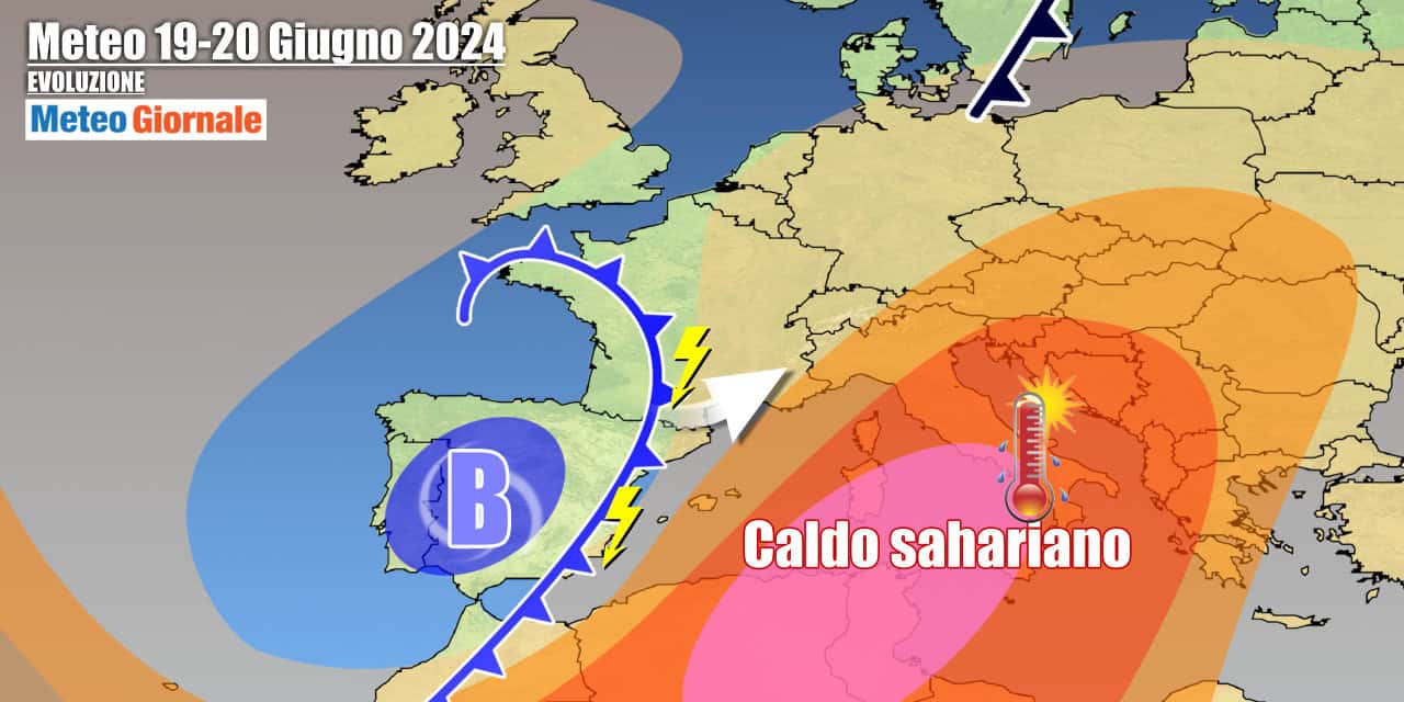 Potente anticiclone africano sino a giovedì e venerdì
