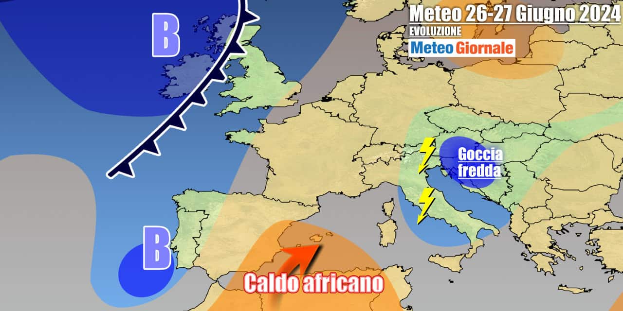 Tempo in miglioramento da giovedì 27 Giugno