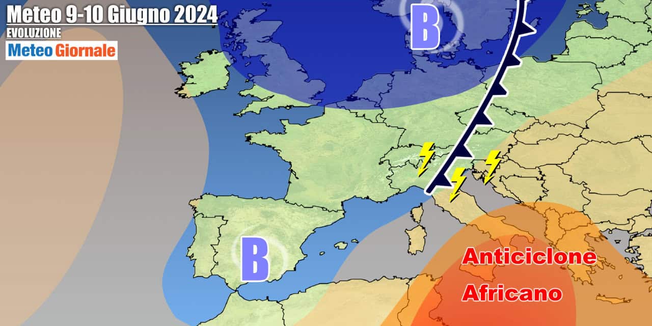 Cede l'anticiclone africano da domenica, ma solo al Nord