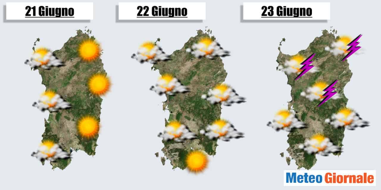 Meteo SARDEGNA il caldo estremo si attenuerà. Rischio TEMPORALI