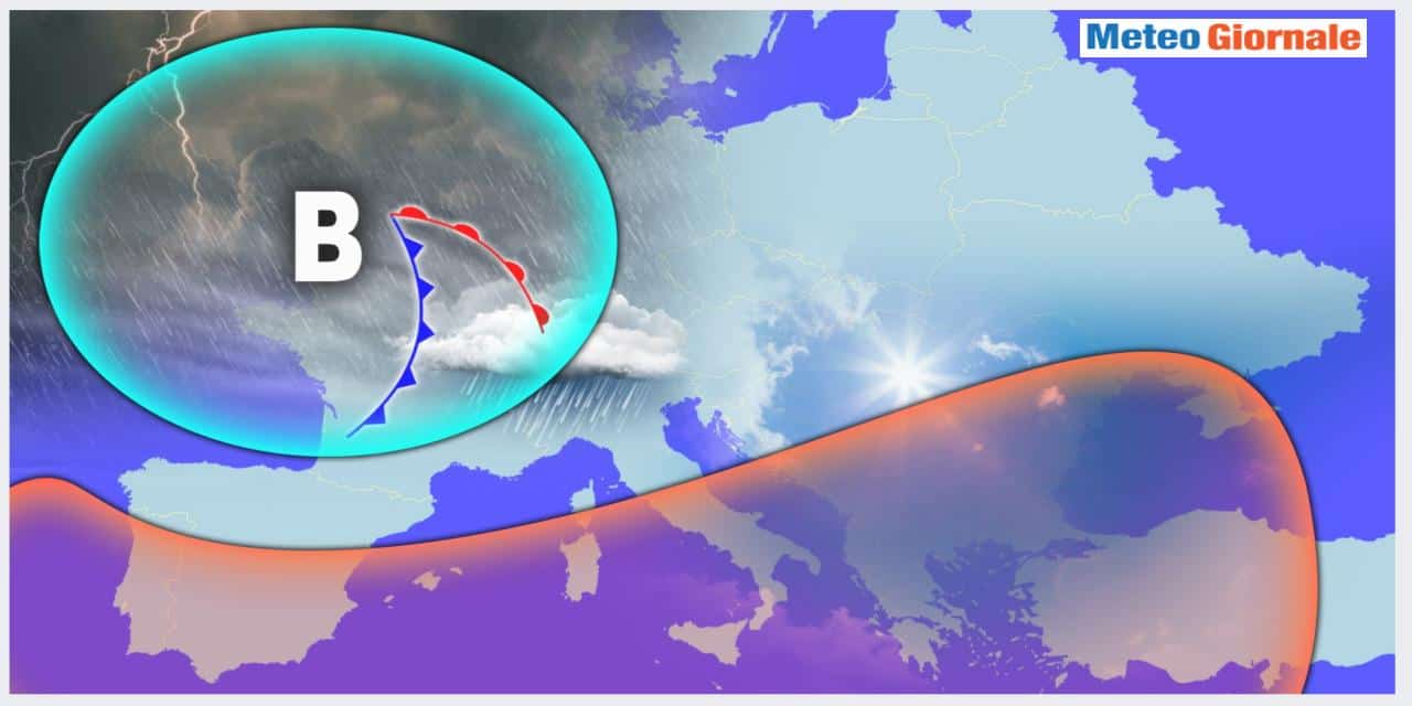 Fresco e temporali con stop al caldo
