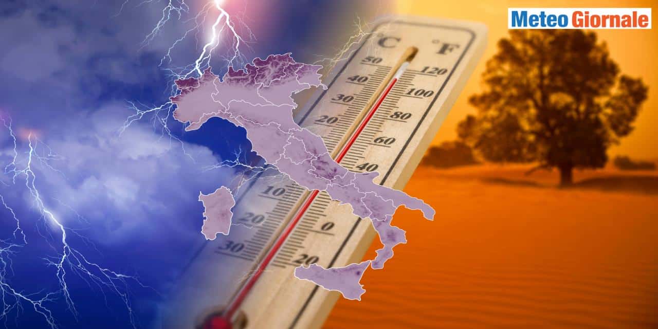 Canicola e temporali sull'Italia