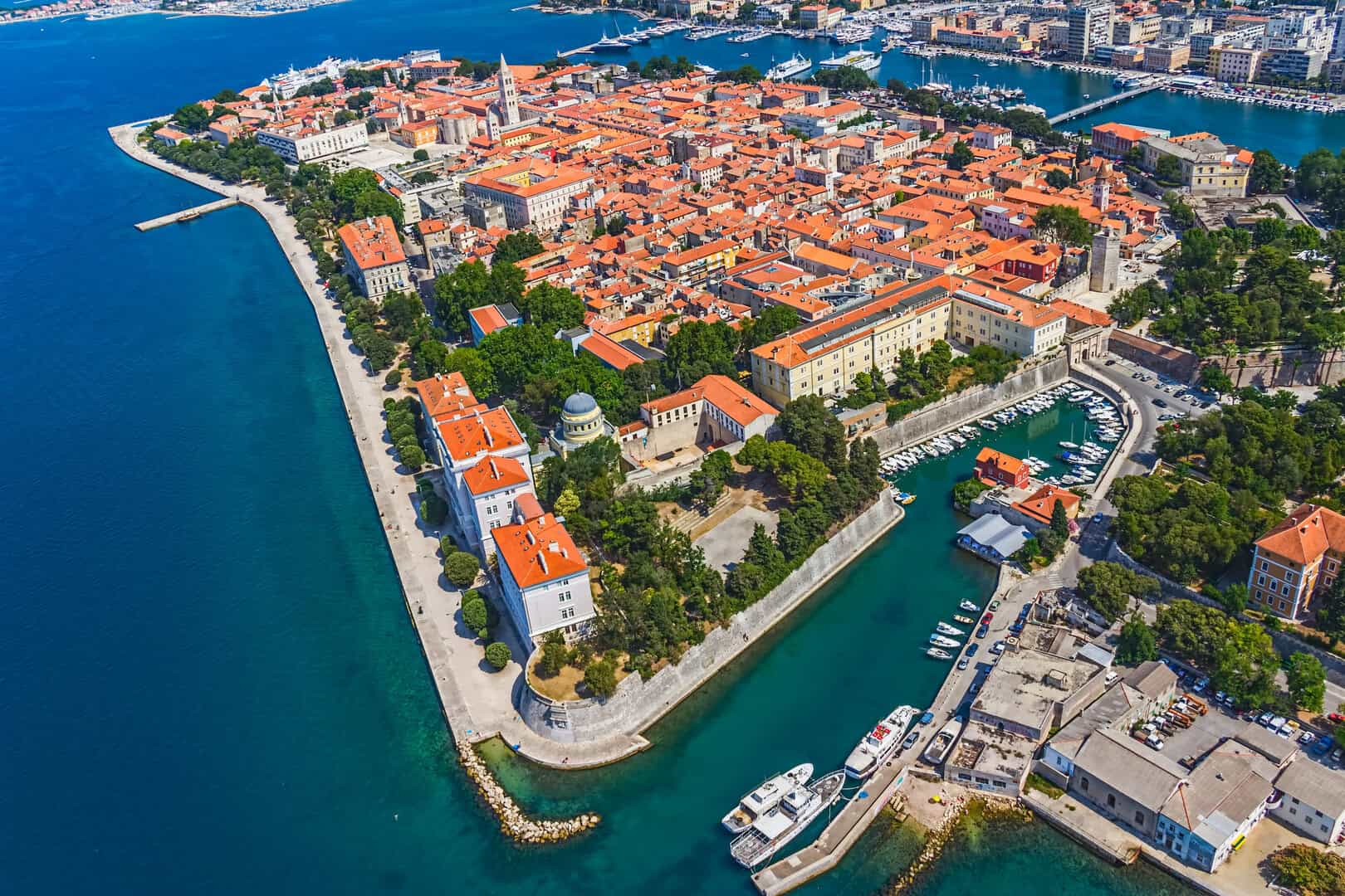 zadar croazia panorama aereo