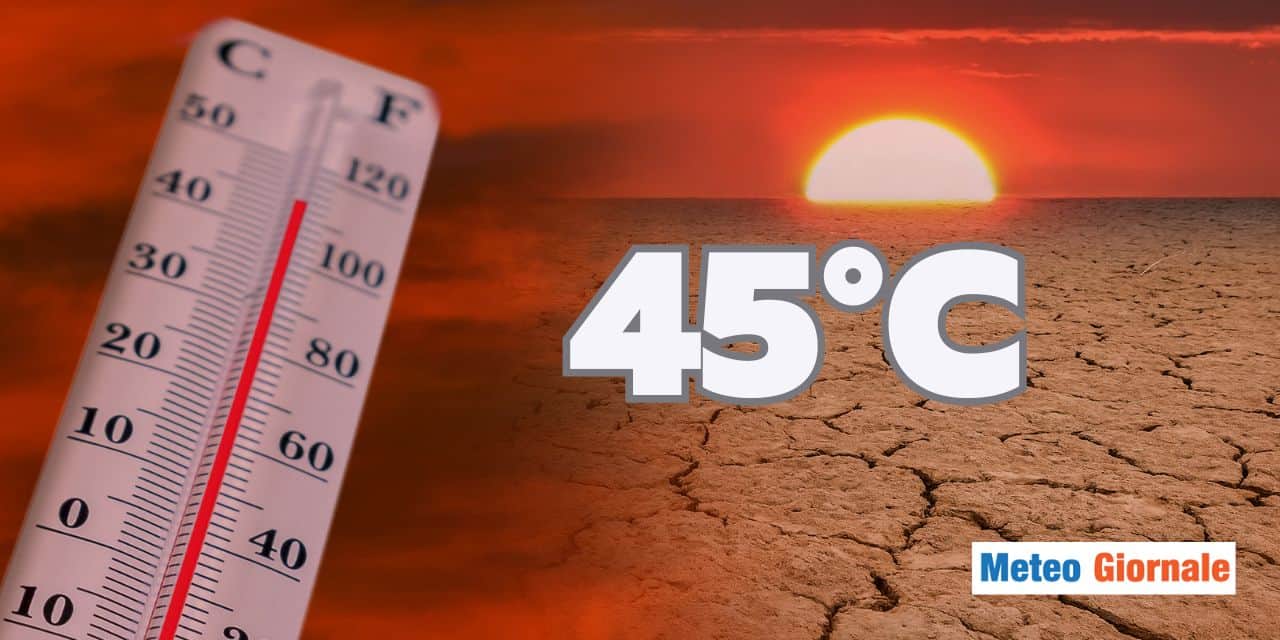 45 graadi in arrivo meteo 1207