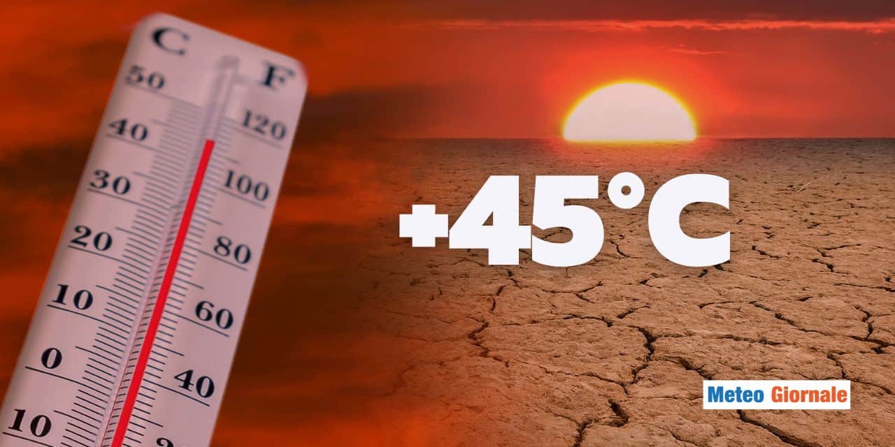 45 gradi in arrivo meteo 0807