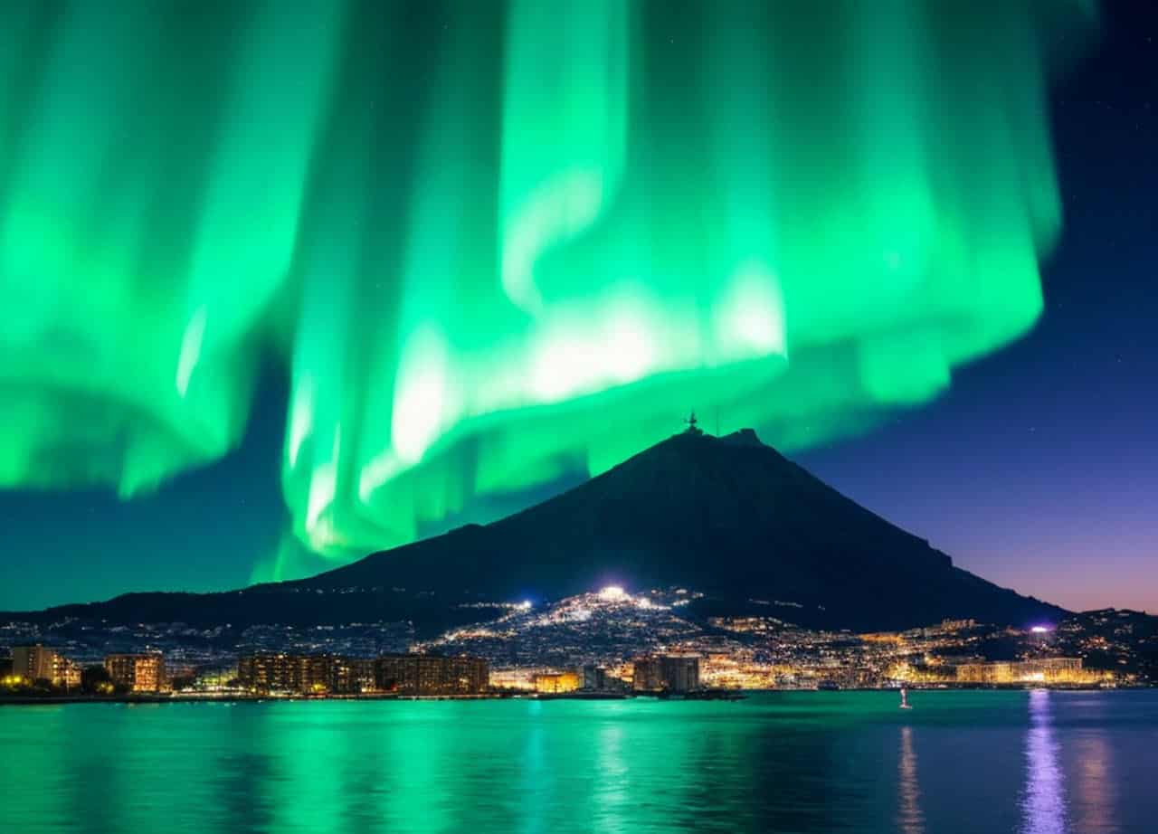 Imminente Aurora Boreale anche in Italia, visibile anche a Napoli