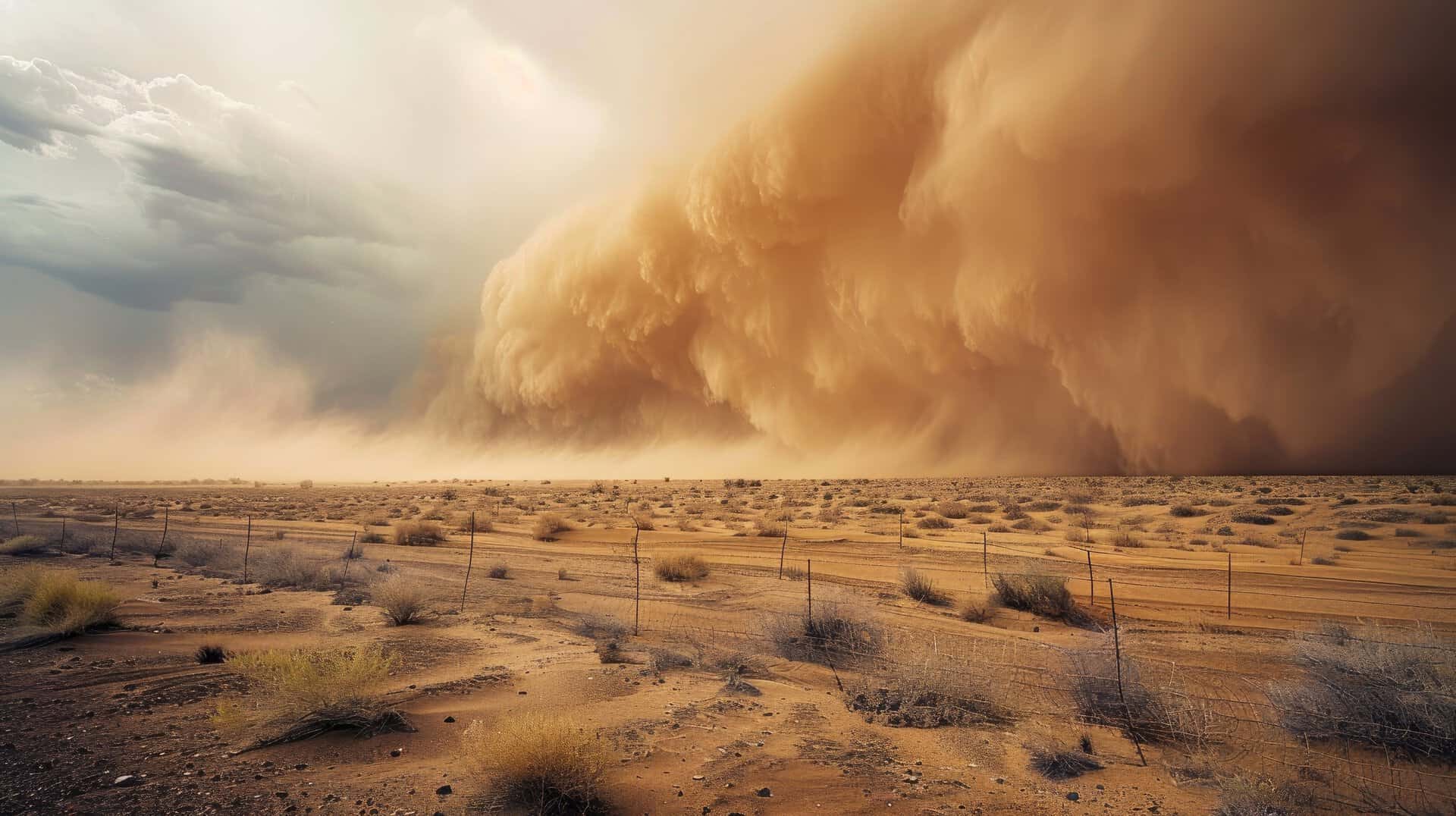 cambiamento climatico tempeste di sabbia