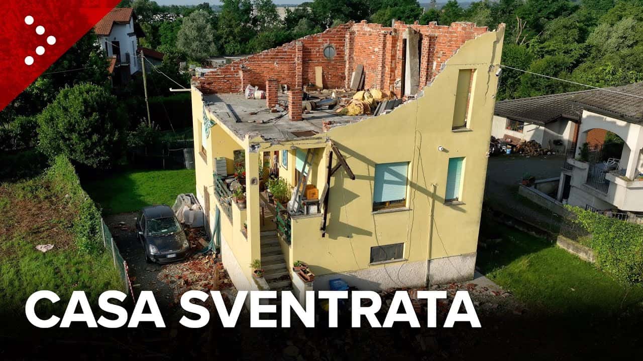 Case sventrate da tromba d’aria in Piemonte