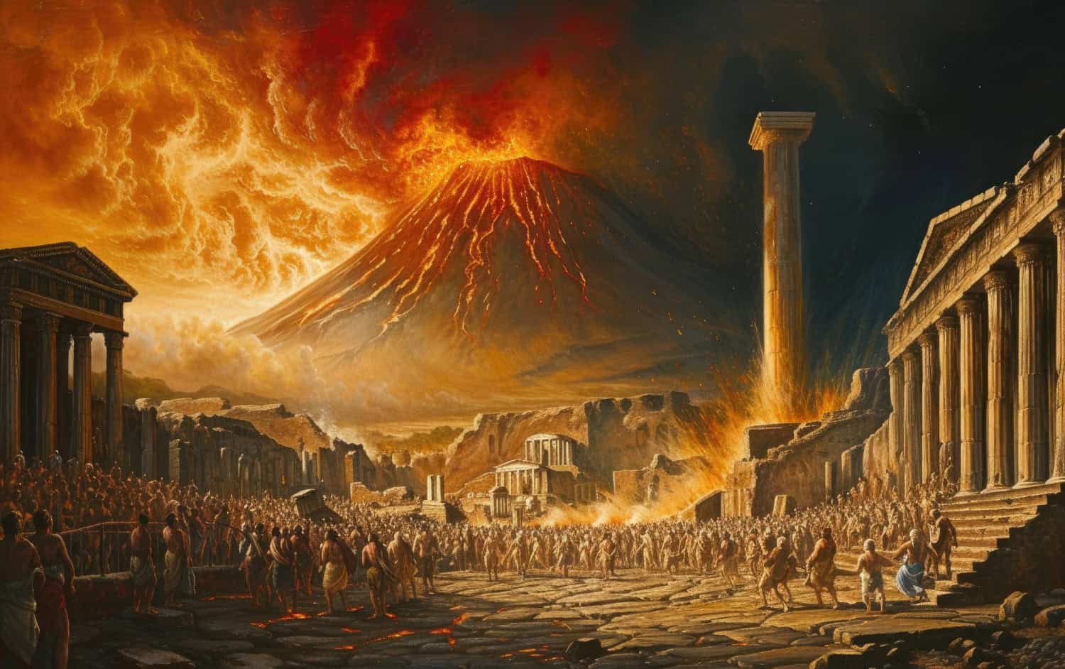 distruzione pompei vesuvio terremoti
