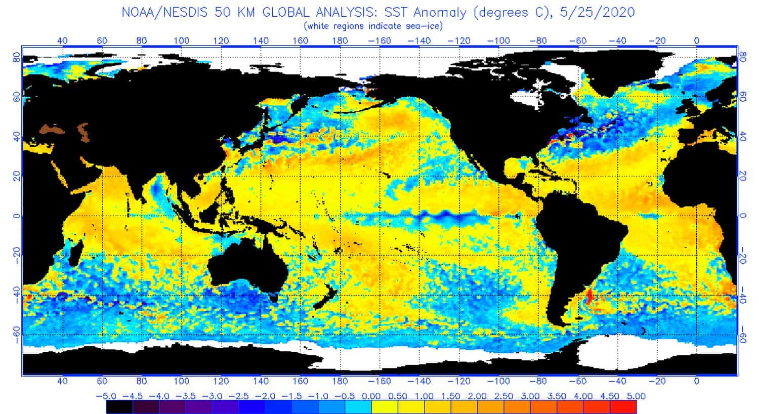 la nina sst anomalie
