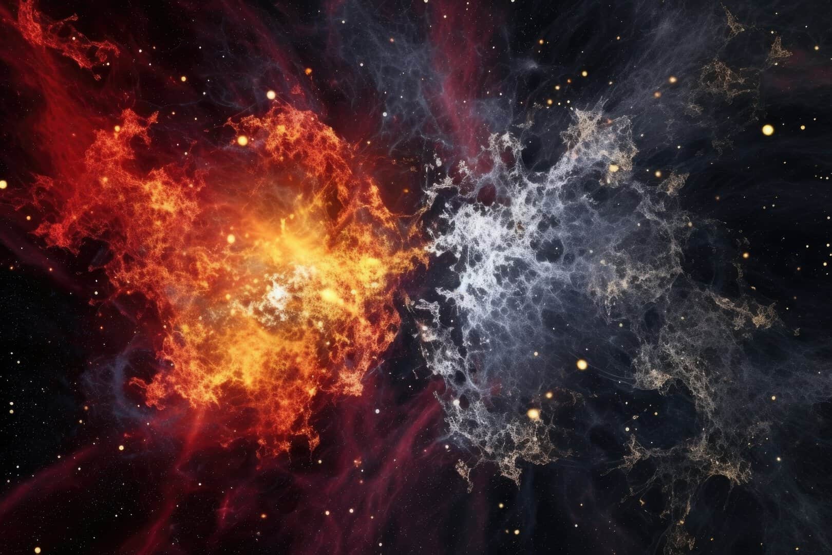 materia oscura collisione tra galassie
