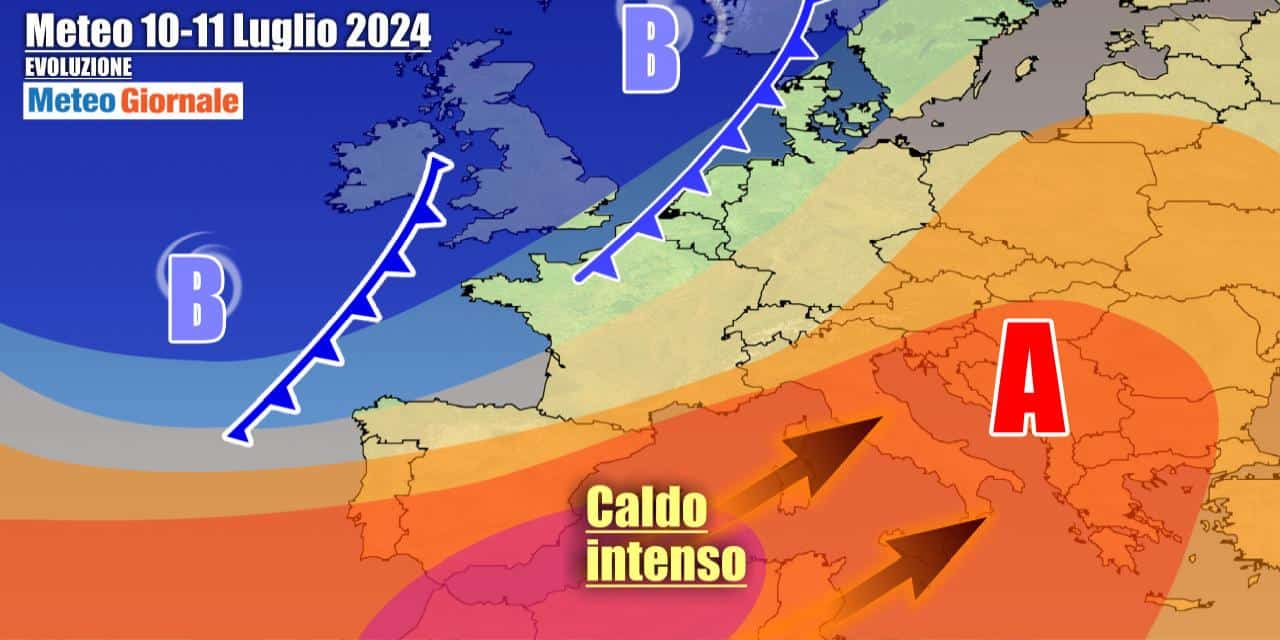 Caldo rovente sull'Italia
