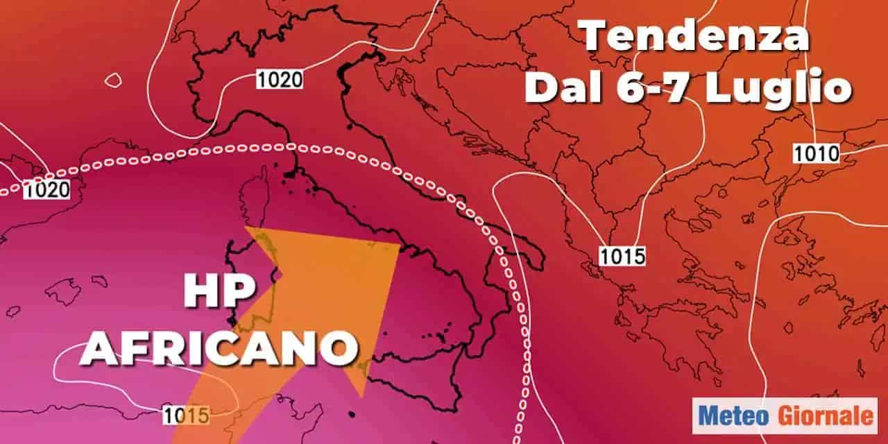 Arriva l'Anticiclone Africano