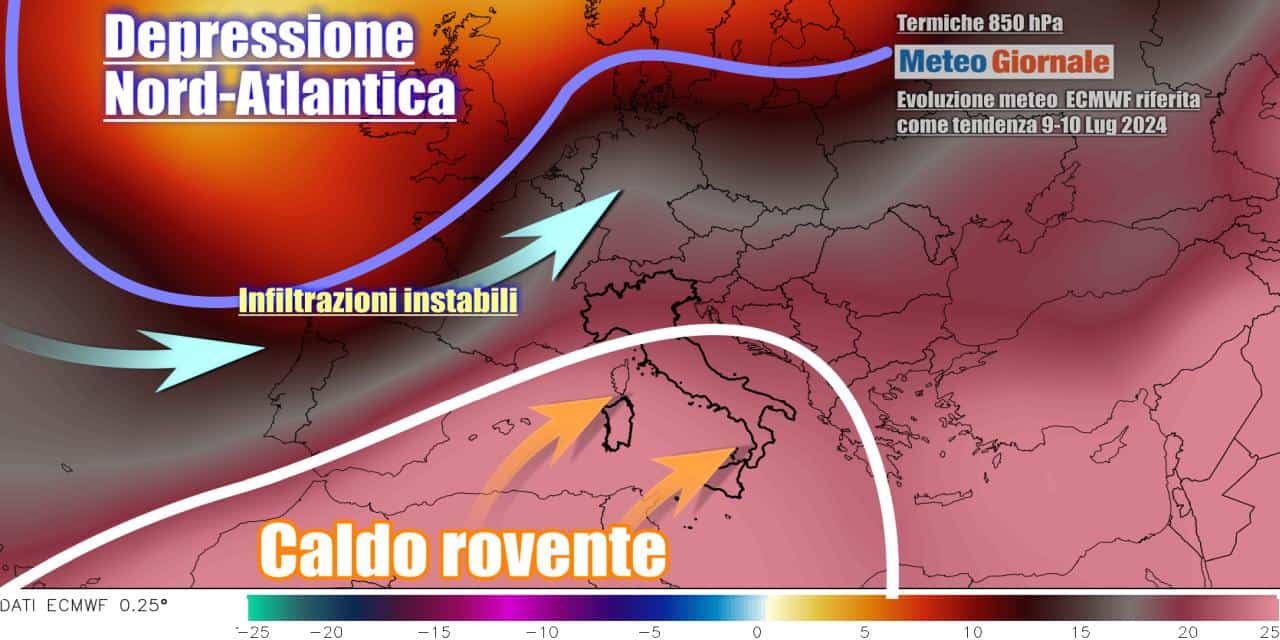 Gran caldo pronto a decollare su tutta Italia