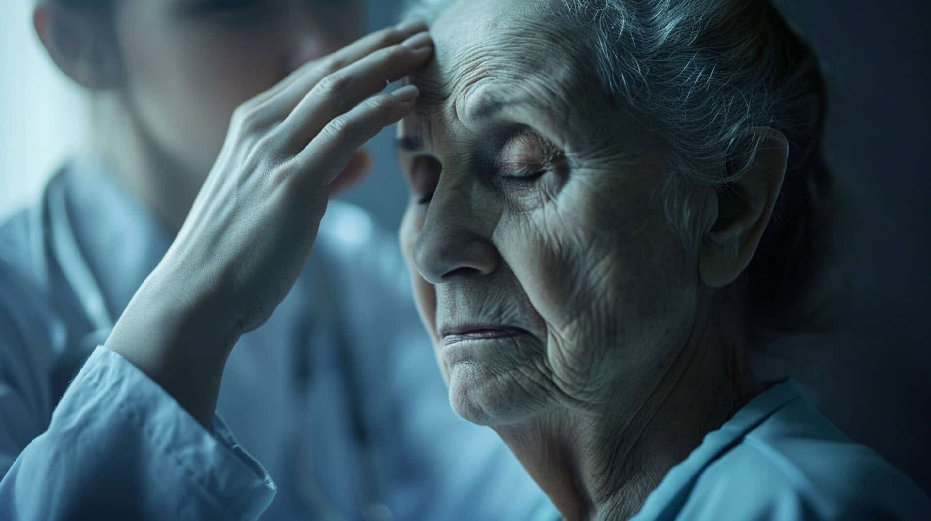 scene from care job with senior patient being take care scaled
