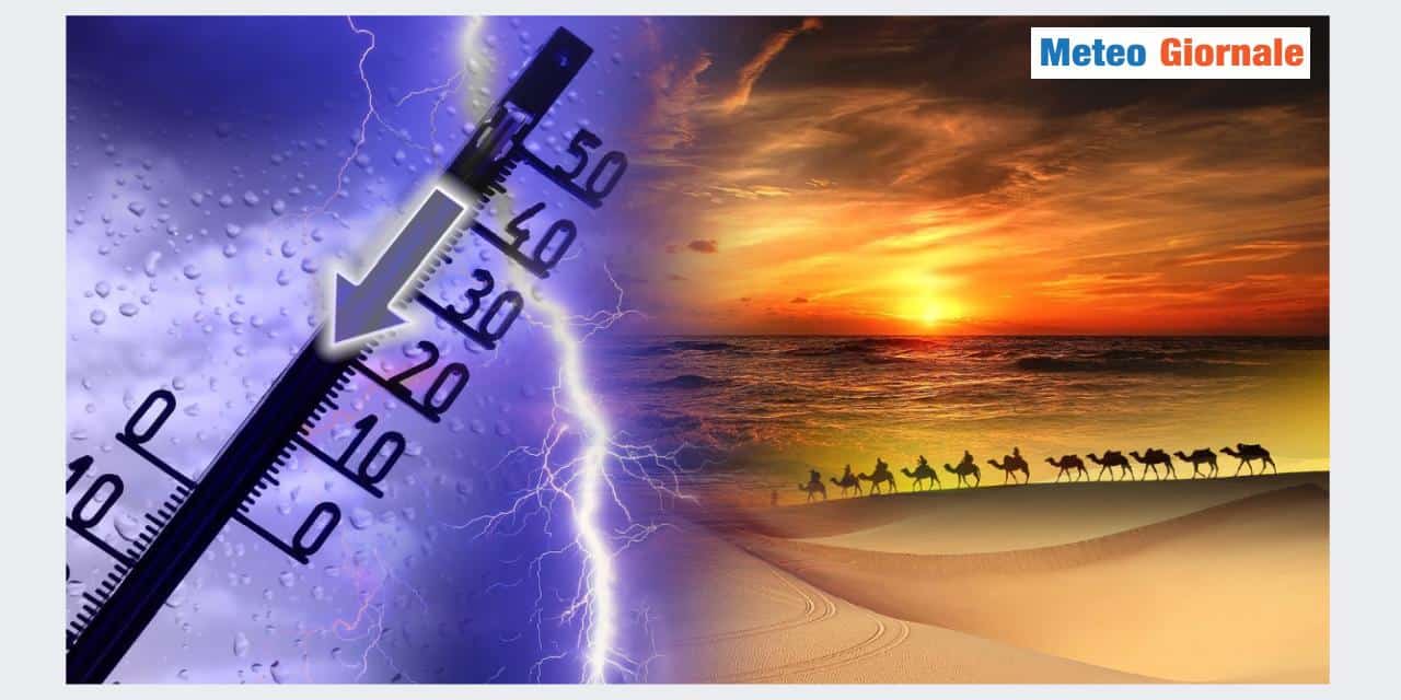 Cambia tutto, con rinfrescata e temporali