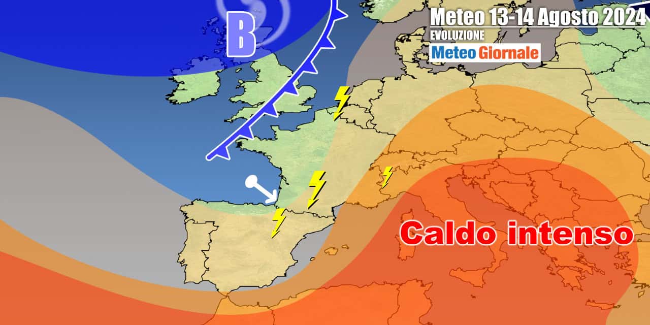 Dopo inizio settimana l'anticiclone sarà meno forte