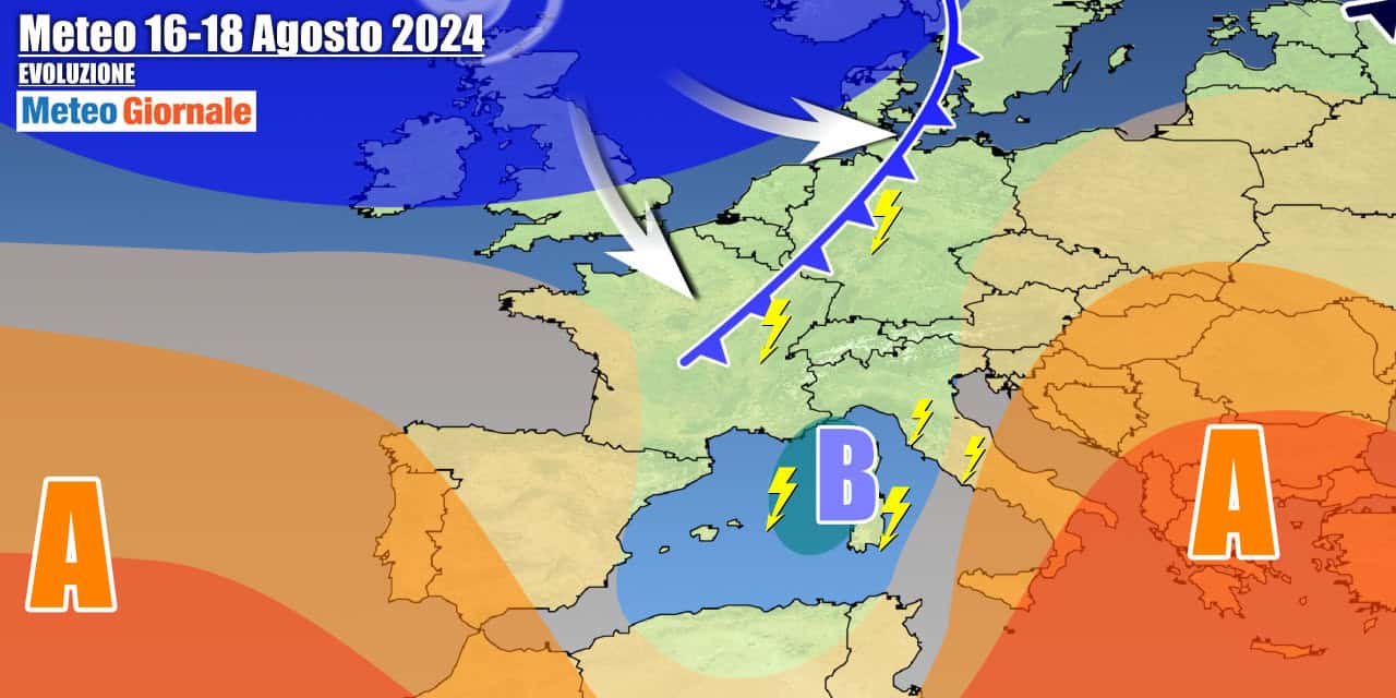 Sul finire della settimana l'anticiclone sarà costretto a ritirarsi