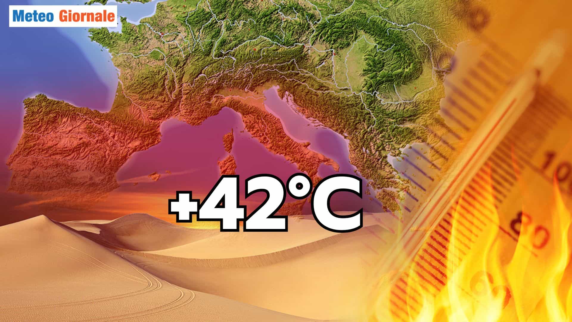 Meteo, settimana con CALDO INFERNALE, fino a 42°C. Ferragosto caldissimo con AFA e disagi?